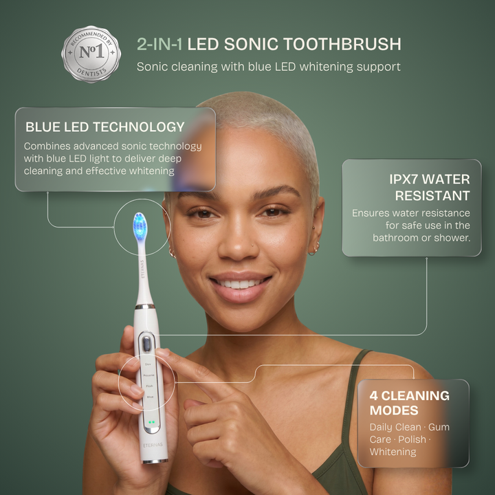 Sonic LED Toothbrush — 2-in-1 Cleaning & Whitening