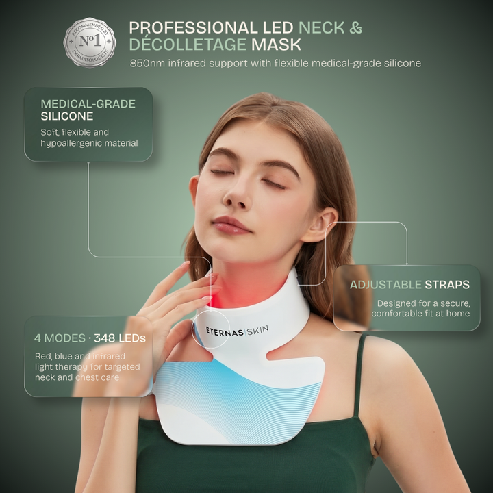 Pro LED Neck & Décolleté Mask — 850nm Near-Infrared Therapy