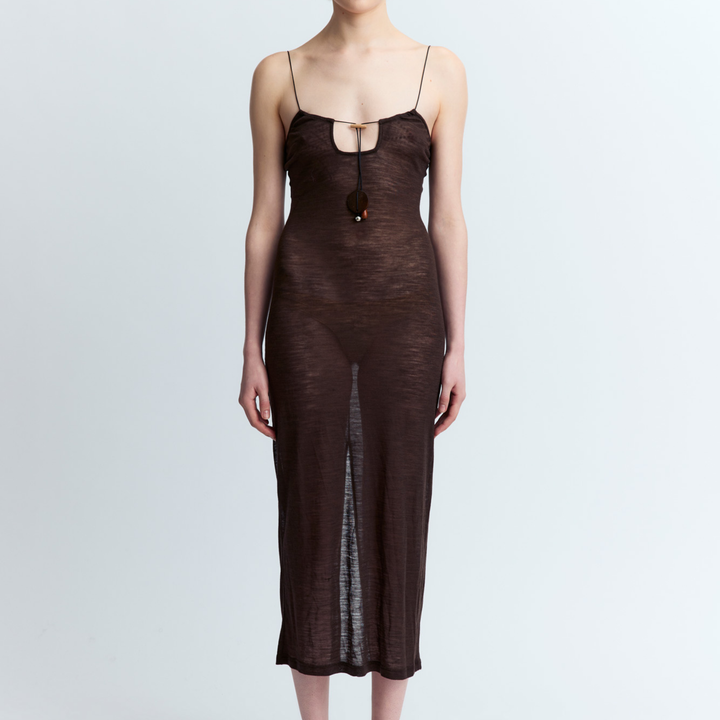 Solaria Midi Dress Brown