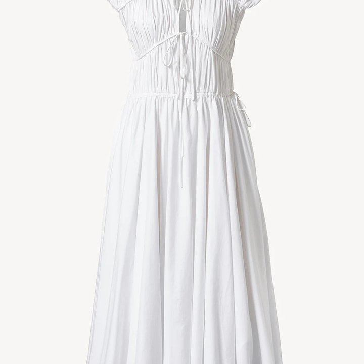 Ceres Organic Cotton Midi Dress White