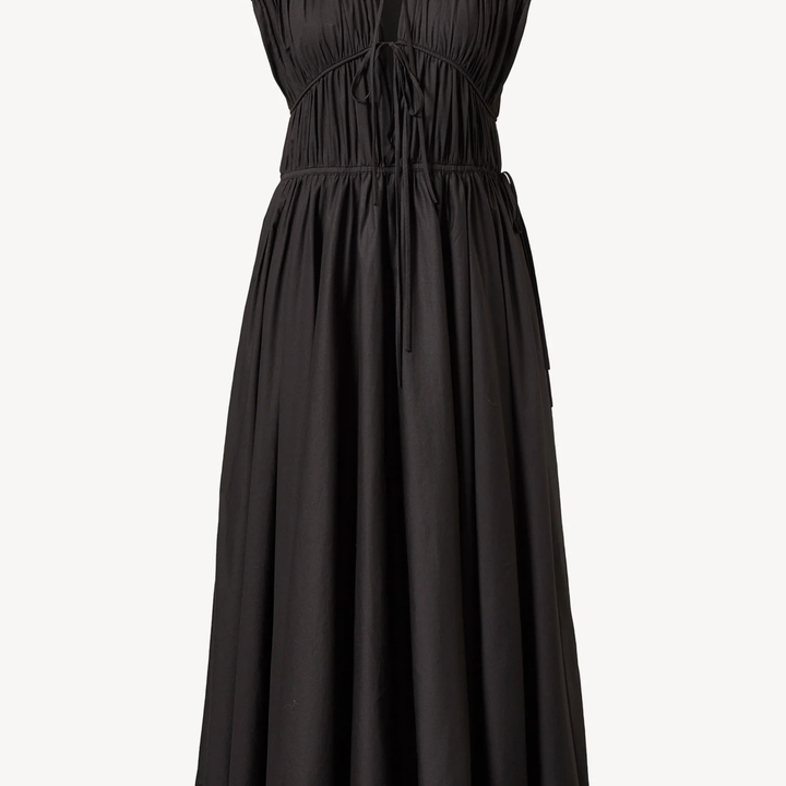Ceres Organic Cotton Midi Dress Black