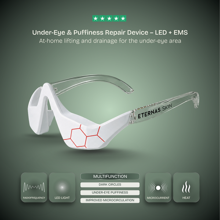 Eye Repair Device — 630nm Red LED + EMS Microcurrent