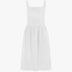 Rosia White Drop Waist Linen Dress