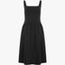 Rosia black Drop Waist Linen Dress