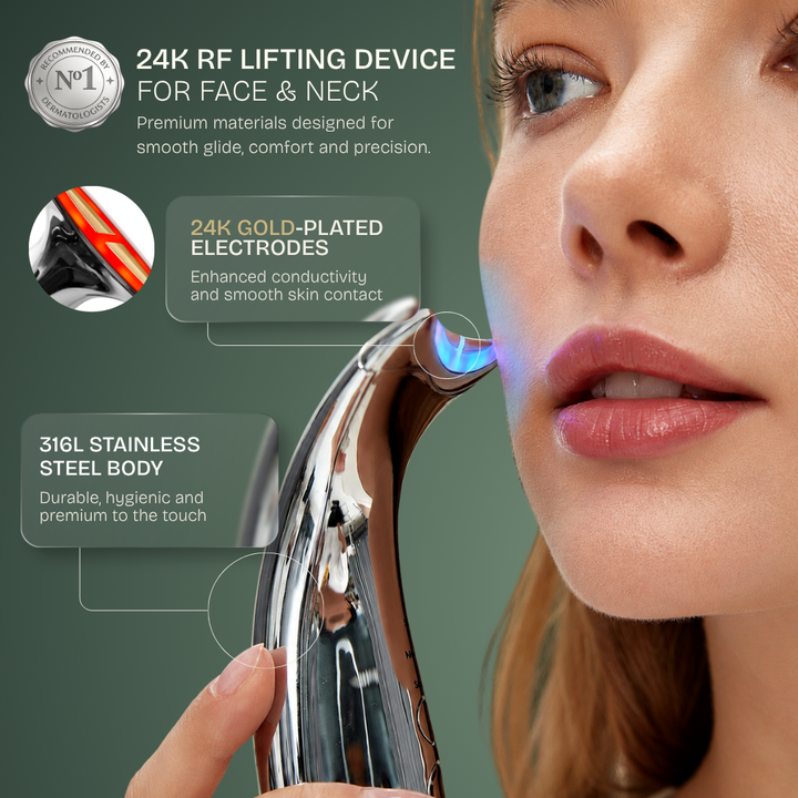 24K Gold RF Lifting Wand — Face & Neck Sculptor