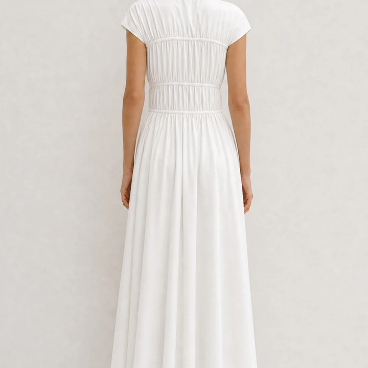 Ceres Organic Cotton Midi Dress White