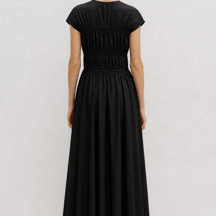 Ceres Organic Cotton Midi Dress Black
