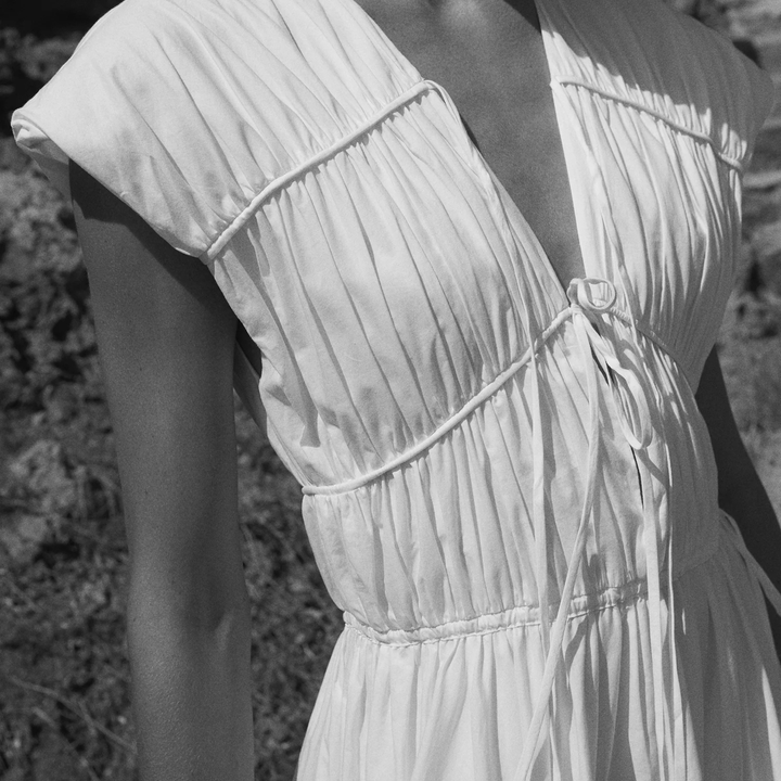 Ceres Organic Cotton Midi Dress White