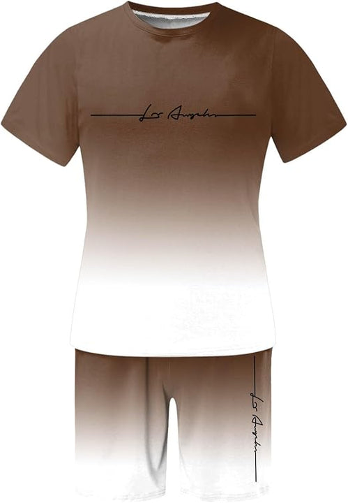 Men’s 2-Piece Gradient Short Set