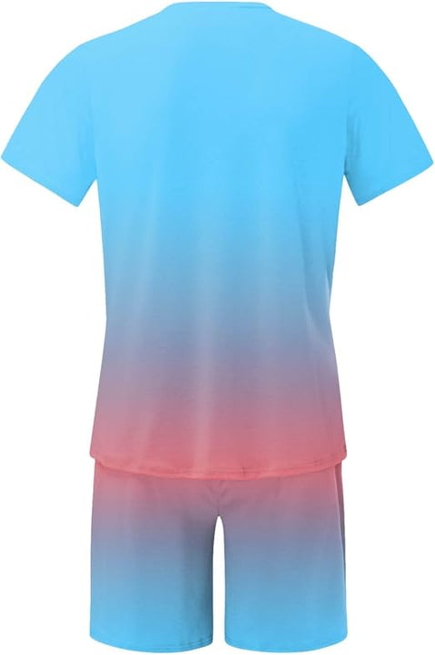 Men’s 2-Piece Gradient Short Set