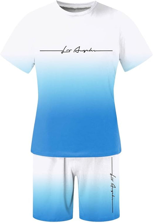 Men’s 2-Piece Gradient Short Set