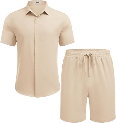 Men’s 2-Piece Summer Beach Outfit – Short Set