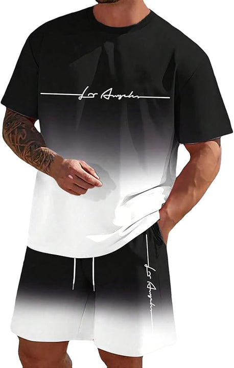 Men’s 2-Piece Gradient Short Set