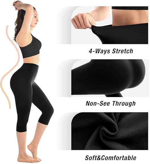 Women’s Cropped Capri Leggings – Stylish Yoga