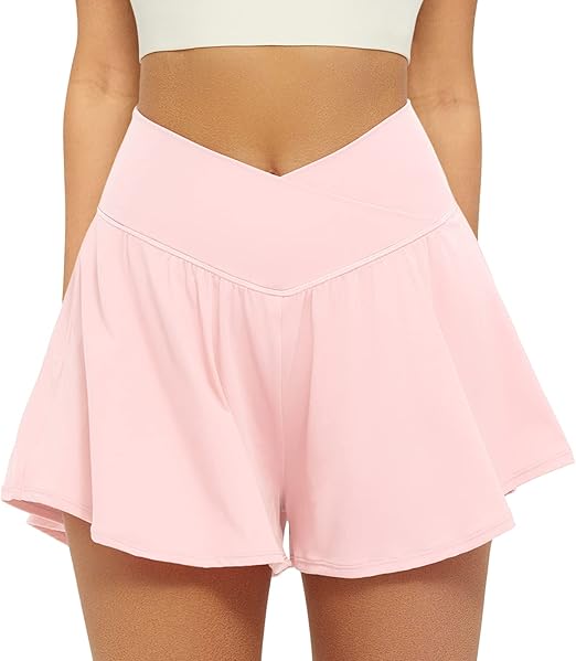 2-in-1 Flowy Running Shorts for Women | Crossover Athletic Shorts