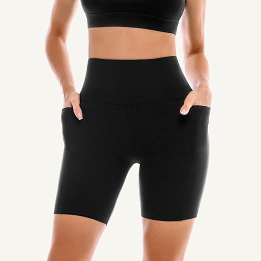 Women's Biker Shorts with Pockets 2 Pack