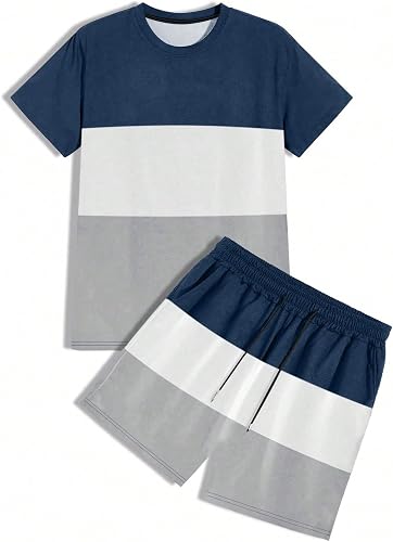 Men’s 2-Piece Graphic T-Shirt & Drawstring Shorts Set