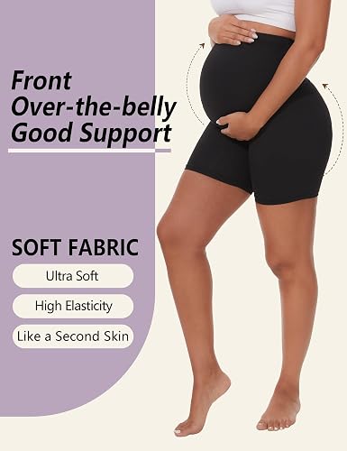 4 Pack Women's Maternity Yoga Shorts