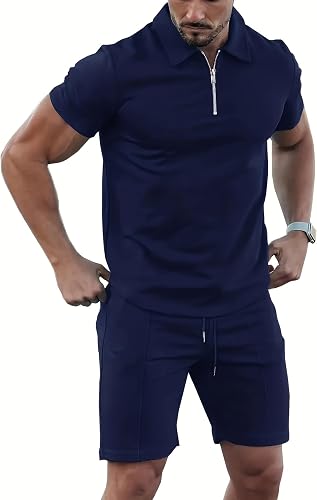 Men’s 2-Piece Tracksuit Set – Quarter-Zip Sweatshirt
