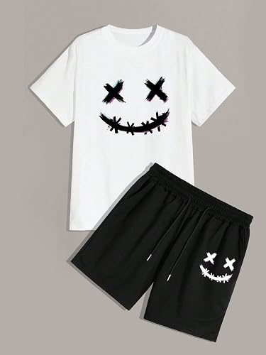 Men’s 2-Piece Graphic T-Shirt & Drawstring Shorts Set