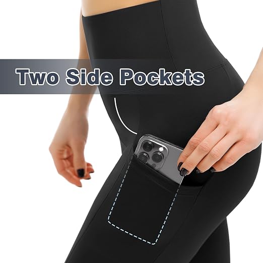 2 Pack Leggings with Pockets for Women