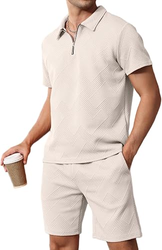 mens-2-piece-cotton-matching-Off White set