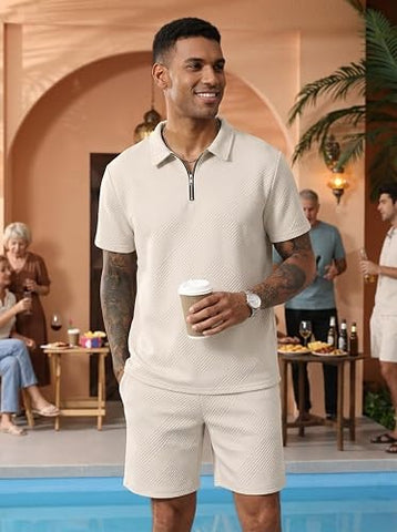 mens-2-piece-cotton-matching-Off White set