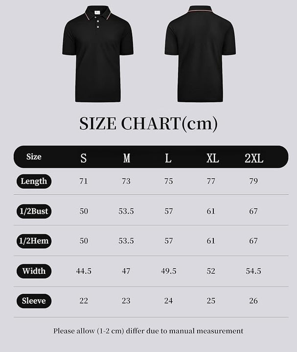 Polo Shirt Men Short Sleeve Black Shirt