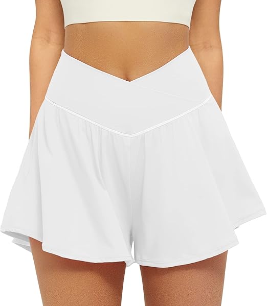 2-in-1 Flowy Running Shorts for Women | Crossover Athletic Shorts