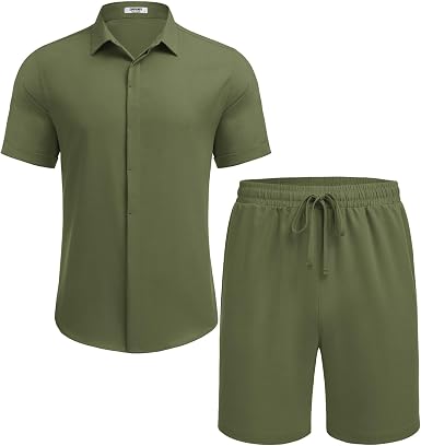 Men’s 2-Piece Summer Beach Outfit – Short Set