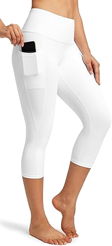 Women’s High Waist Capri Leggings with Pockets