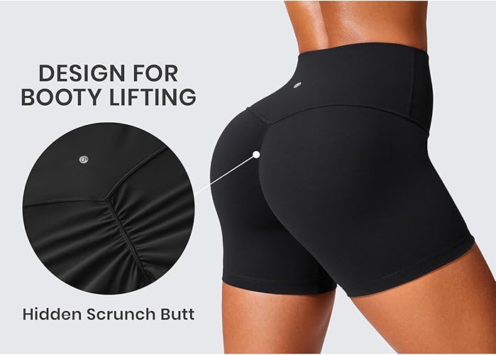 High Waisted Butterlift Biker Shorts for Women