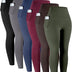 Leggings with Pockets for Women, 6 Packs