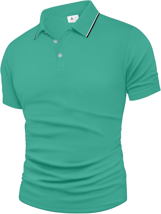 Polo Shirt Men Short Sleeve Breathable Golf Shirt