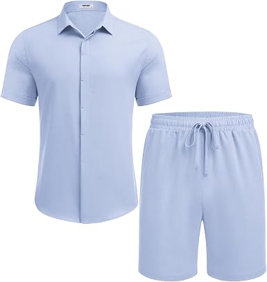 Men’s 2-Piece Summer Beach Outfit – Short Set