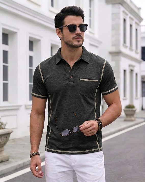 Mens Polo Shirts Short Sleeve for Golf
