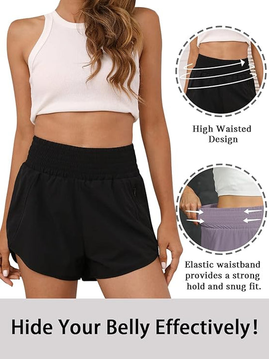 Women’s High-Waisted Gym Shorts | Running & Training Shorts