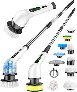 Electric Spin Scrubber, 9 Brush Heads, 2-Speed Motor