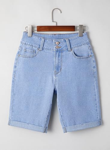 Stretchy High-Waisted Jean Shorts for Women