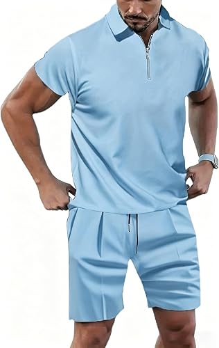 Men’s 2-Piece Tracksuit Set – Quarter-Zip Sweatshirt