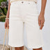 Women’s Knee-Length High-Waisted Jean Shorts
