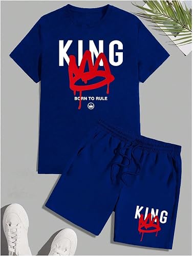 Men’s 2-Piece Graphic T-Shirt & Drawstring Shorts Set