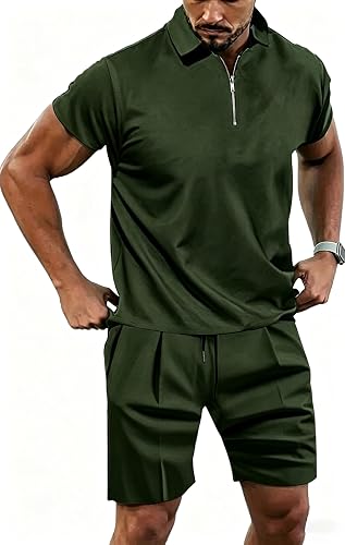 Men’s 2-Piece Tracksuit Set – Quarter-Zip Sweatshirt