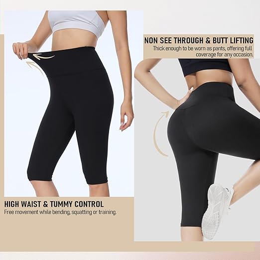 Women’s High Waist Leggings – Comfortable Full/Knee