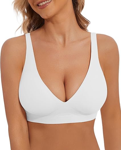 Women's Deep V Wireless Push Up Bra
