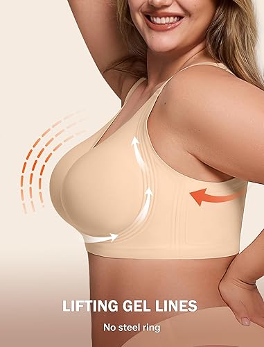 Women's No Underwire Jelly Push Up Bra