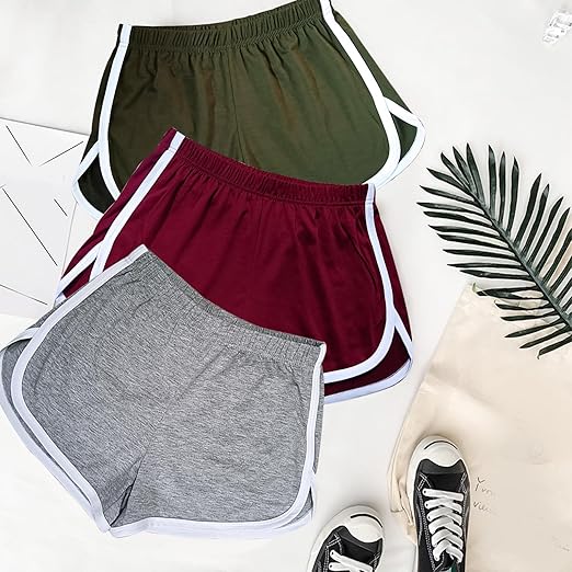 4 Pack Women's Cotton Yoga Dance Short