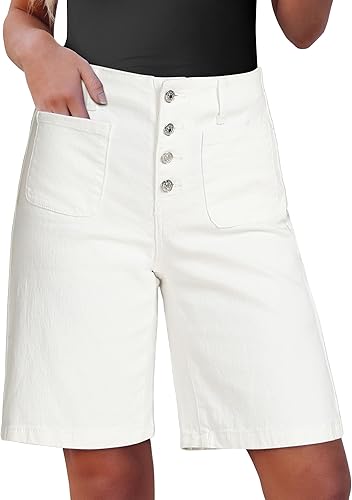 Women’s Jean Shorts with Patch Pockets