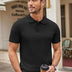 Men's Knit Polo Shirt – Casual Short Sleeve Button