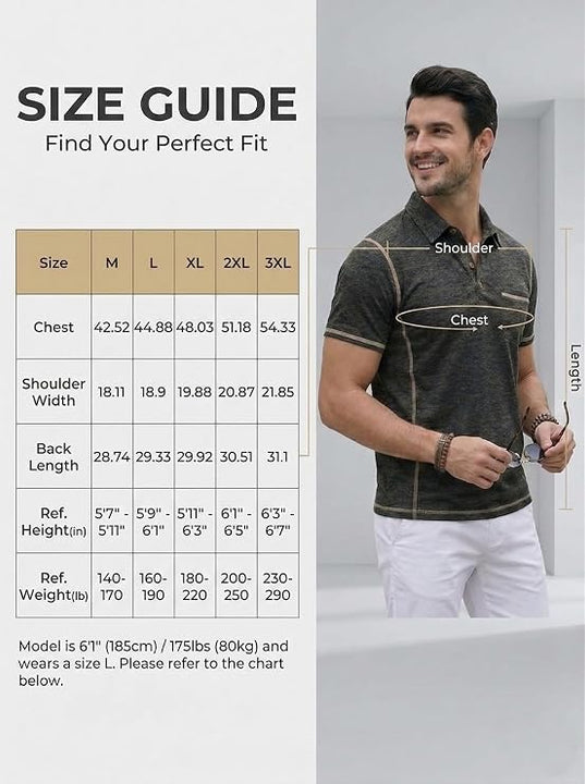 Mens Polo Shirts Short Sleeve for Golf